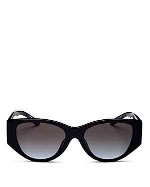Tory Burch Women's Square Sunglasses, 52mm In Black / Dark Gray Gradient