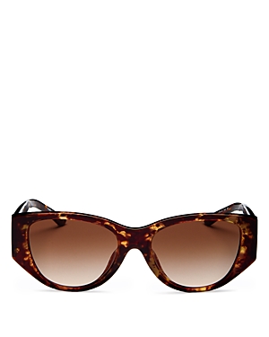 Tory Burch Women's Square Sunglasses, 52mm In Dark Tortoise / Brown Gradient