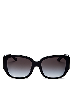 Tory Burch Women's Square Sunglasses, 54mm In Black / Dark Gray Gradient