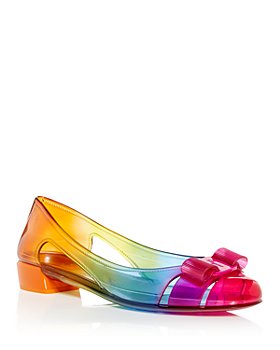 Salvatore Ferragamo - Vara Rainbow Jelly Ballet Flats