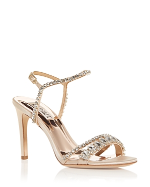 Badgley Mischka Women's Marina Embellished High Heel Sandals In Soft Nude