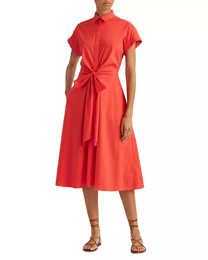 Lauren Ralph Lauren Tie Front Shirt Dress