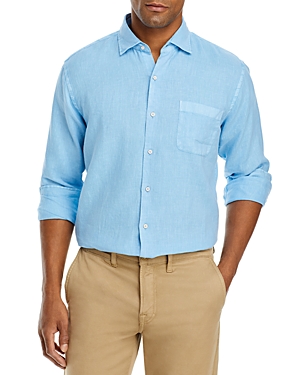 Peter Millar Coastal Linen Garment Dyed Classic Fit Button Down Shirt