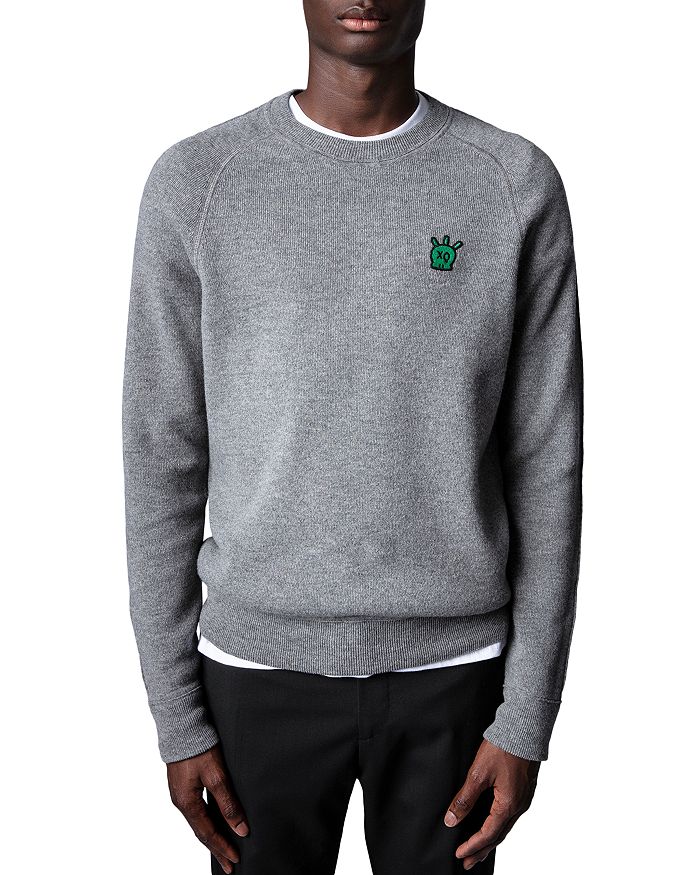 Zadig & Voltaire Thomas Merino Crewneck Logo Sweater | Bloomingdale's