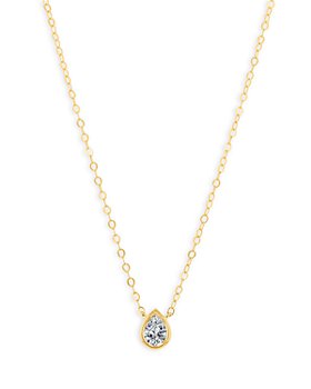 Bloomingdale's - Pear-Shaped Diamond Necklace in 14K Yellow Gold, 0.20 ct. t.w. - 100% Exclusive