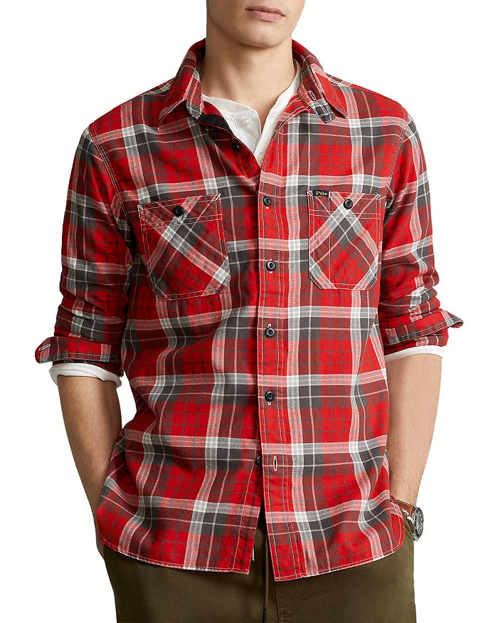 Polo Ralph Lauren Cotton Twill Yarn Dyed Plaid Classic Fit Button Down ...