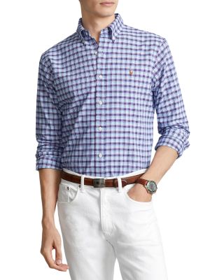 ralph lauren cotton button down shirt