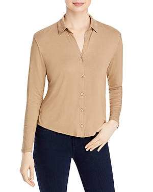 Majestic Soft Touch Knit Shirt In Ficelle