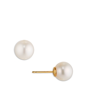 Nadri Cultured Genuine Freshwater Pearl Small Earrings In Gold