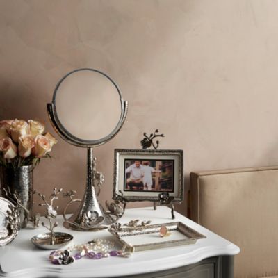 White Orchid Vanity Mirror