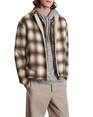 plaid fleece lined jacket