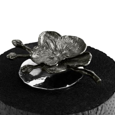 Black Orchid Towel Holder
