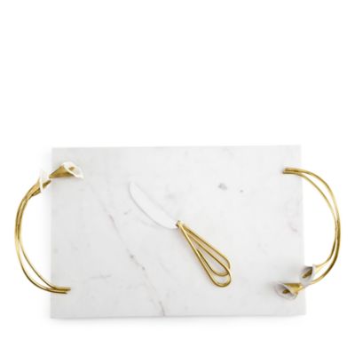 Calla Lily Cheese Board with Knife