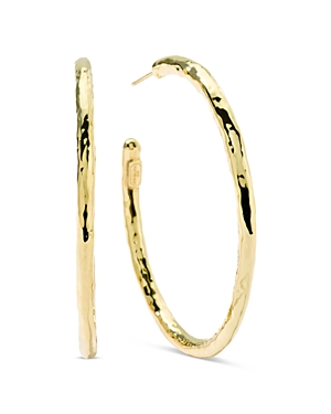 Shop Ippolita 18k Yellow Gold Classico Hammered Large Hoop Earrings