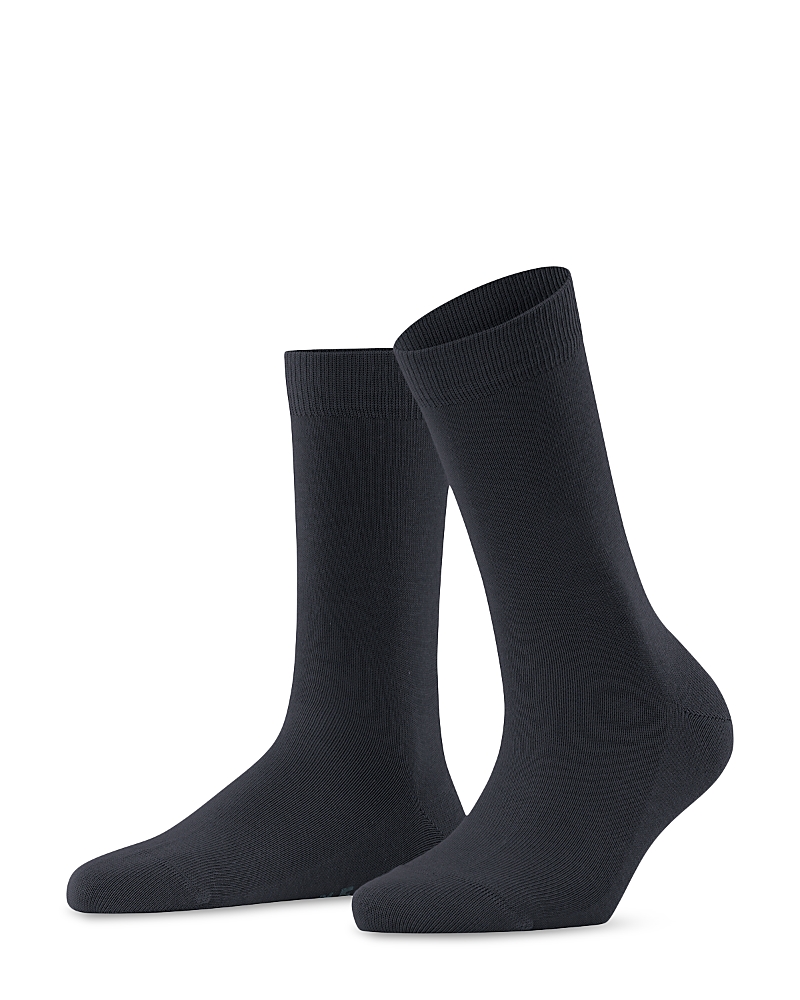 Falke Family Sustainable Cotton Blend Socks In Dark Navy