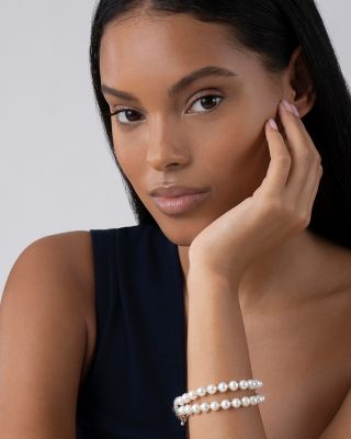Sterling Silver Luna 2 Strand Pearl Bracelet