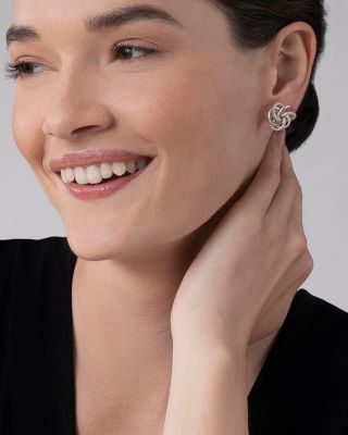 LAGOS Sterling Silver Knot &amp;quot;Caviar&amp;quot; Earrings