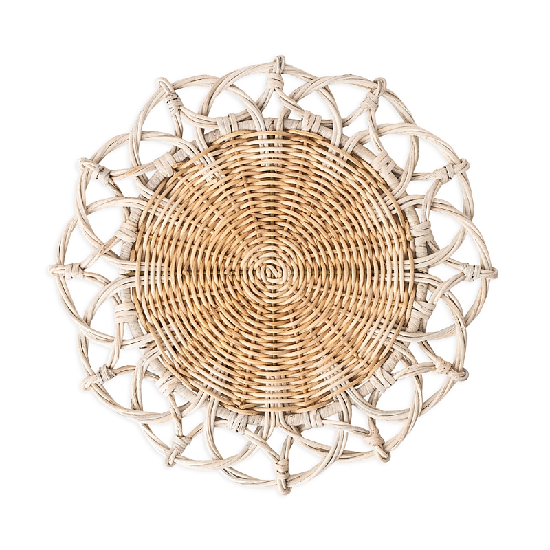 Juliska Provence Rattan Whitewash Placemat, Whitewash In Whitewash