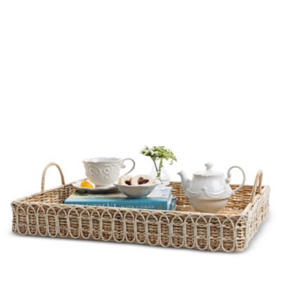 Provence Rattan Rectangular Tray