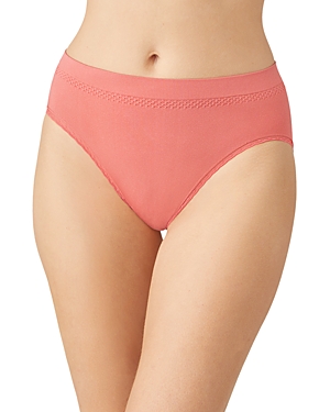 Wacoal B.smooth Lace Seamless High-cut Briefs In Faded Rose