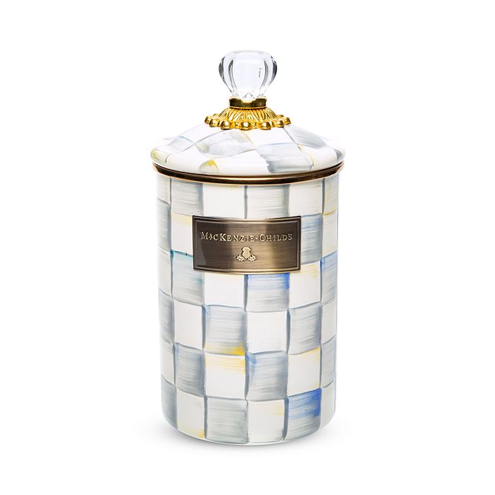 Sterling Check Enamel Canister Collection