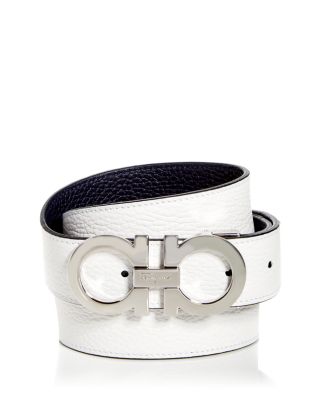 ferragamo mens belt white