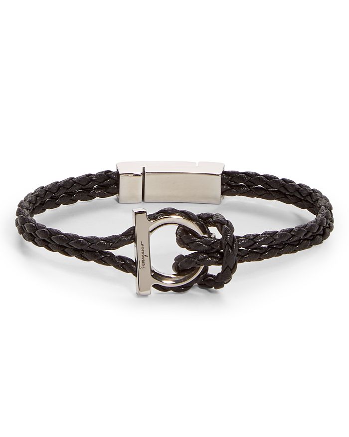 Ferragamo - Gancini Braided Leather Bracelet
