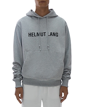 Helmut Lang Cotton Logo Print Hoodie In Vapor Heather