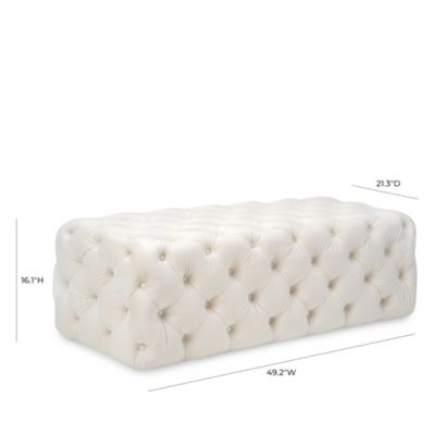 Kaylee Velvet Ottoman