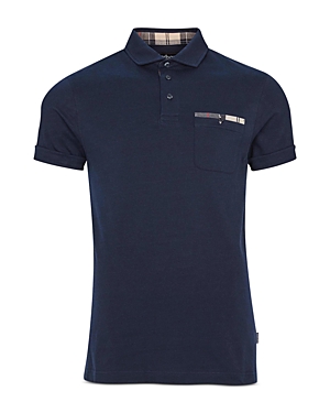 Shop Barbour Corpatch Polo Shirt In Navy