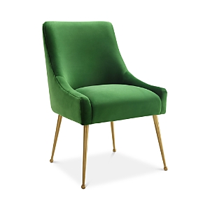 Tov Furniture Beatrix Velvet Side Chair In Green