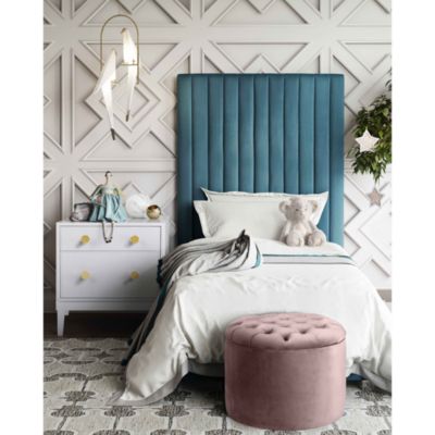 Queen Velvet Storage Ottoman