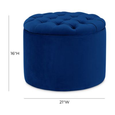 Queen Velvet Storage Ottoman