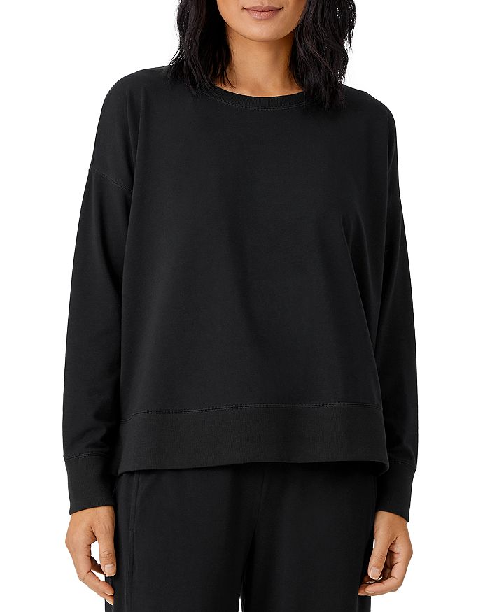 Eileen Fisher Women's Melange Crewneck Top Blue Size Medium