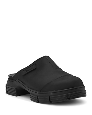 Ganni Flat Clogs In Black
