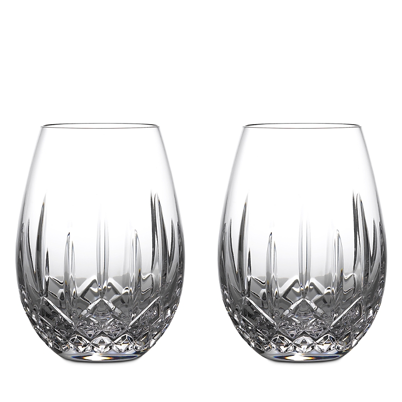 Waterford Set Of 2 Lismore Essence Stemless Red Wine Glasses