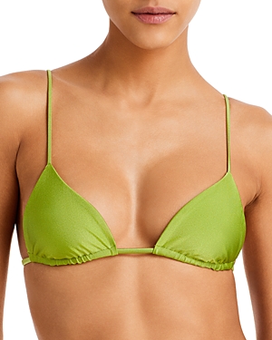 Jade Swim Via Triangle Bikini Top In Palm Sheen