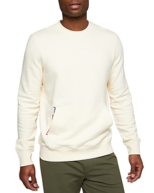 Fourlaps Rush Cotton Blend Zip Pocket Sweatshirt In Buttercream