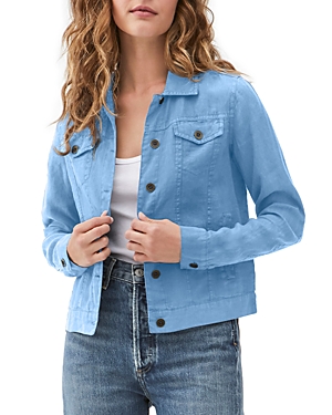 Shop Michael Stars Linen Jacket In Oxygen