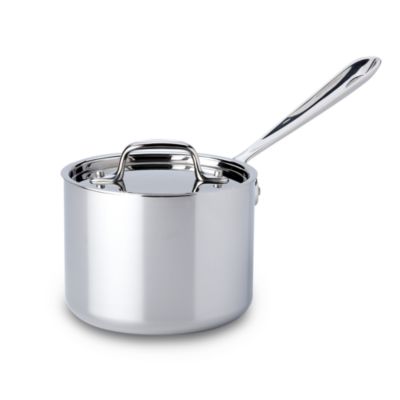 All-Clad - Stainless Steel 2 Quart Sauce Pan with Lid