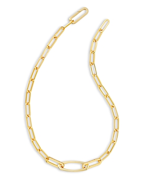 Shop Kendra Scott Adeline Pave Chain Link Collar Necklace, 18 In Gold