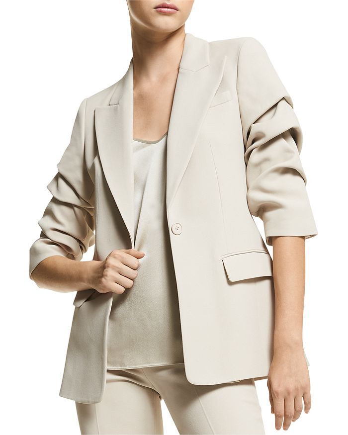 Michael Kors Collection Single Breasted Button Front Double Crepe Blazer |  Bloomingdale's