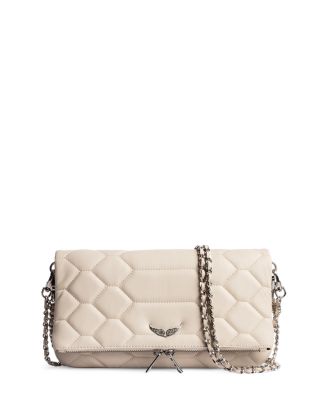 Zadig & Voltaire Rock Flash Quilted Leather Clutch | Bloomingdale's