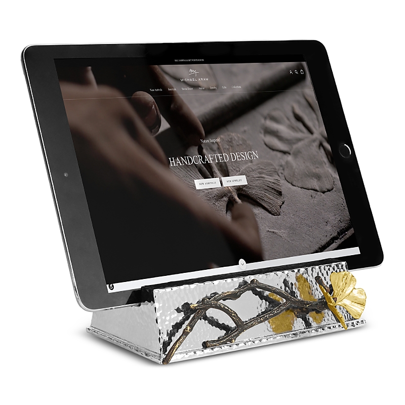 Michael Aram Butterfly Ginkgo Tablet Stand In Silver/gold