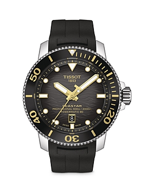 Shop Tissot Seastar 2000 Professional Watch, 46mm In Grey/black