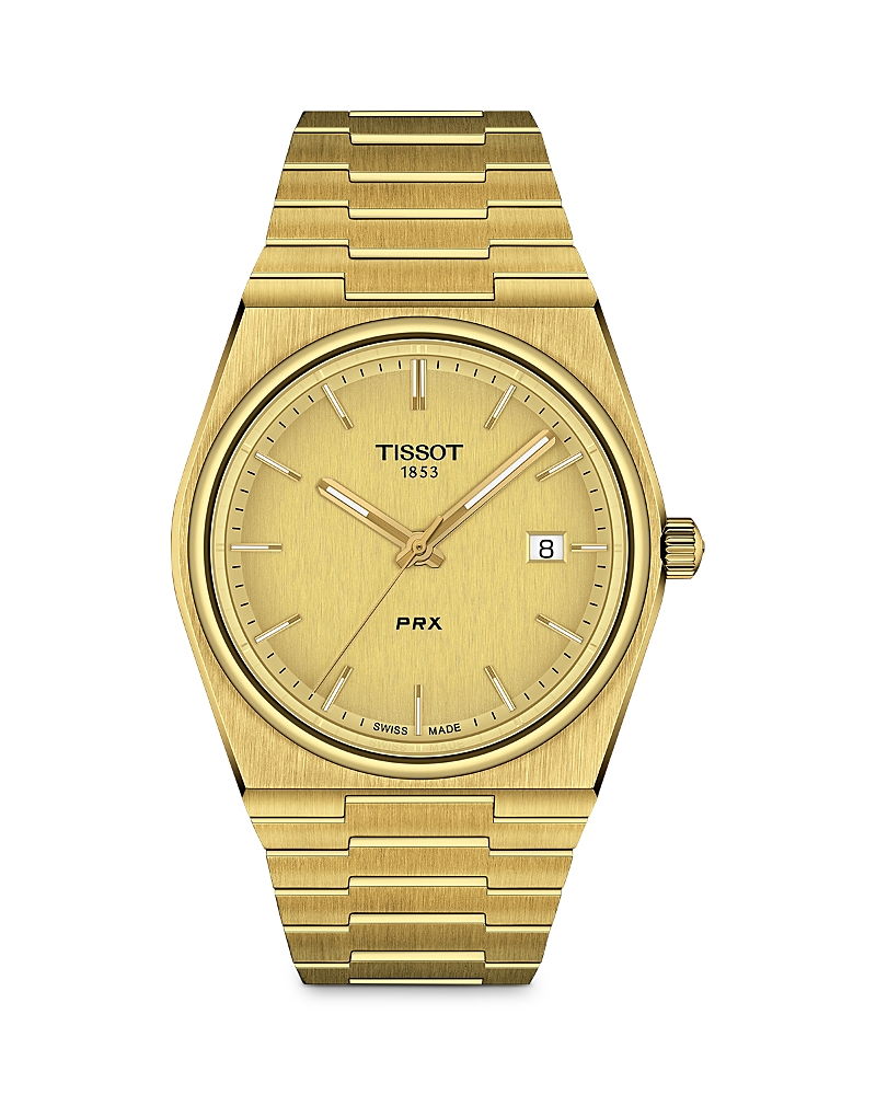 Tissot Gents Prx Bracelet Watch In Gold
