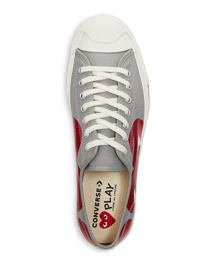 Comme Des Garçons Play Cdg X Converse Unisex Jack Purcell Low-top Sneakers In Gray / Red |