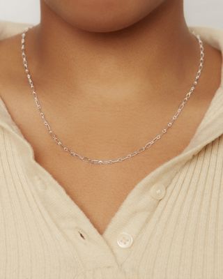 women's silver chain only necklaces
