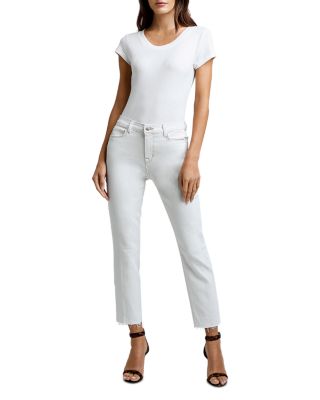 Sada High Rise Crop Slim Jeans in Macadamia 