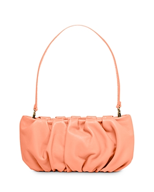 Staud Bean Small Leather Handbag In Grapefruit